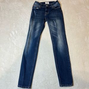 hudson girls jeans size 10 adjustable waist blue skinny